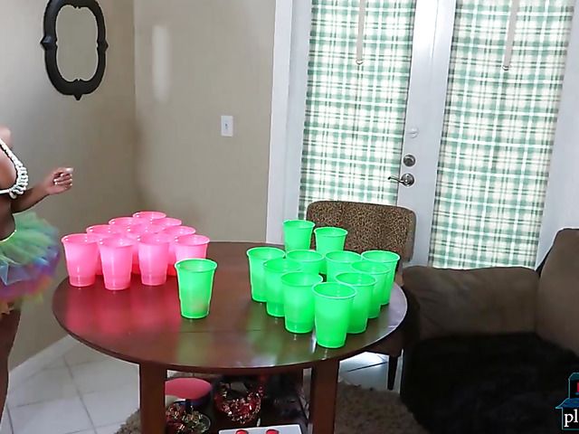 Spring break teens fuck two big dicks in a foursome