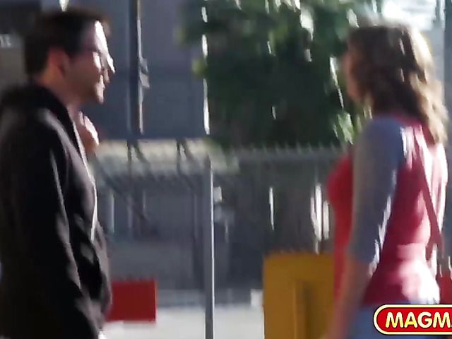 Busty girl with a hot ass picked up and fucked good