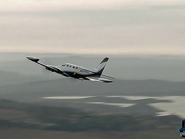 Cougar joins the mile high club with her younger date