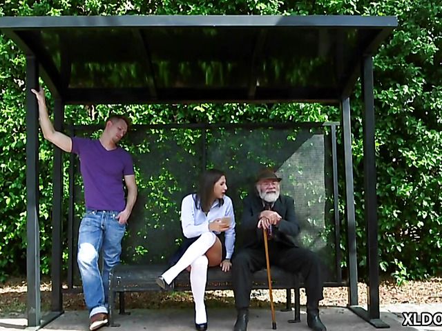Abella Danger bus stop fuck