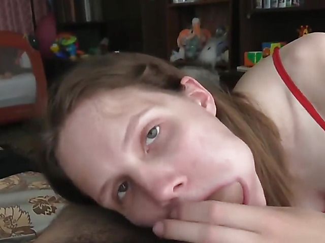 Pretty girl sucking a dick