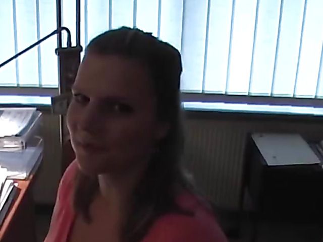 Fatty with huge melons gets nailed in the office
