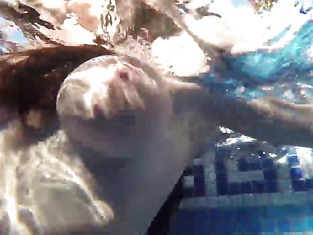 Anal sex by the pool with hot and wet Martina Gold