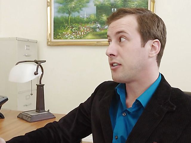 Great office fuck with big boobs MILF Sarah Jessie