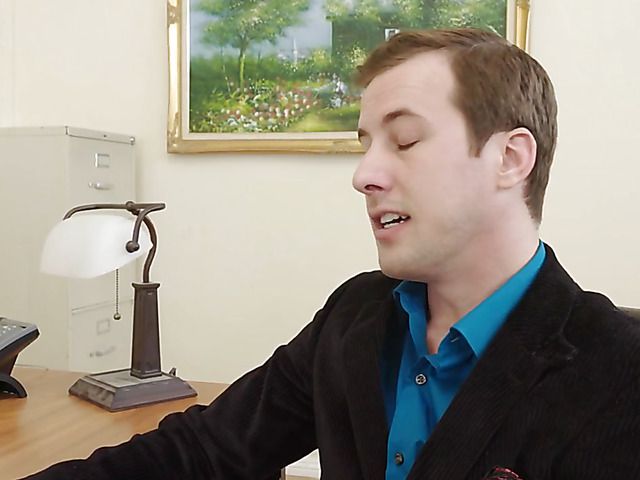 Great office fuck with big boobs MILF Sarah Jessie