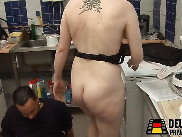 Experienced German slut gets screwed in the kitchen