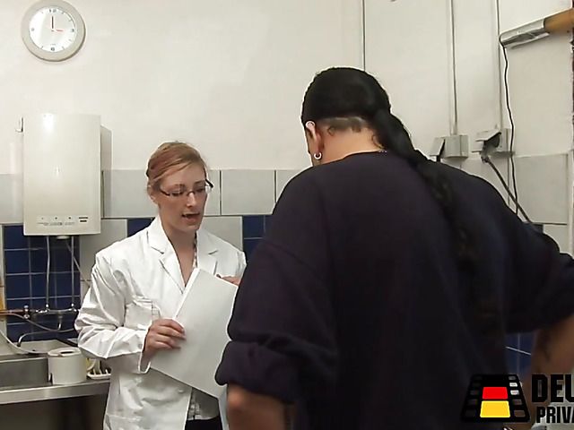 Experienced German slut gets screwed in the kitchen