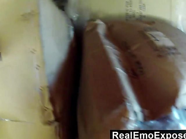 Tight teen with tattoos gets her bald pussy banged POV