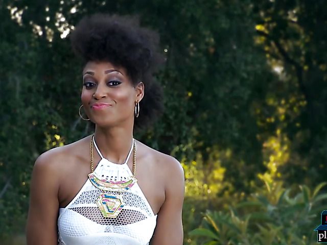 Black cougar fucked after hosting a catwalk lingerie show