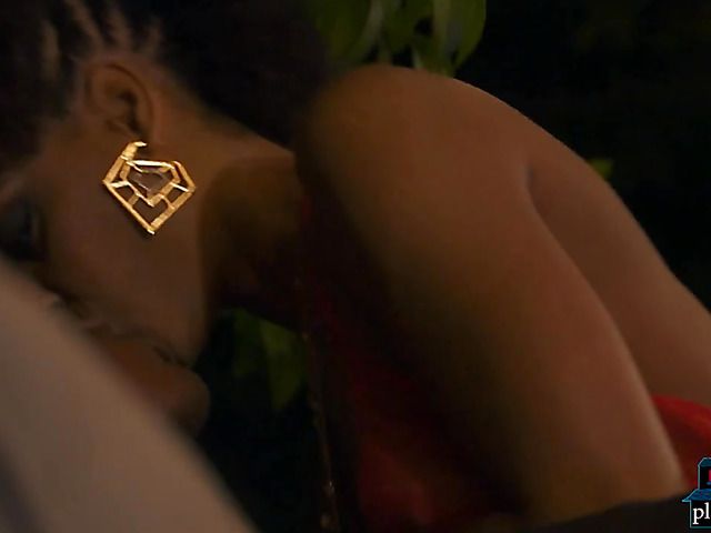 Black cougar fucked after hosting a catwalk lingerie show