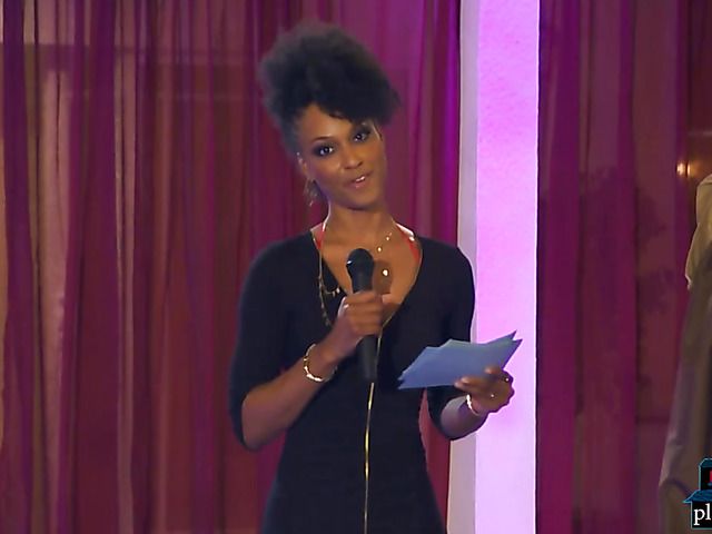 Black cougar fucked after hosting a catwalk lingerie show