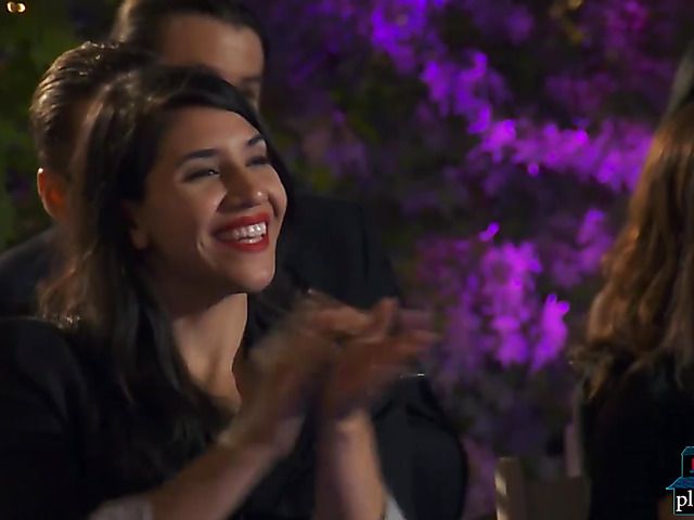 Black cougar fucked after hosting a catwalk lingerie show