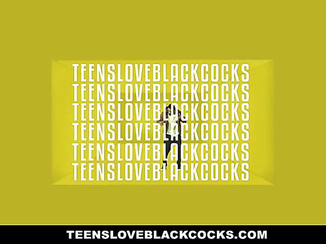 Blonde with small boobs loves black meat