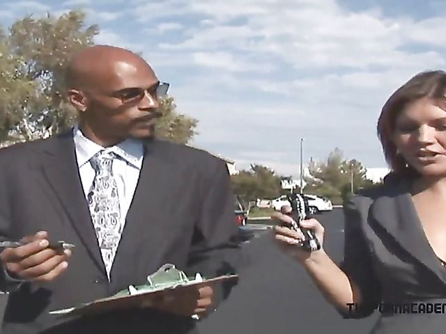 Interracial BBC action in the office with Leigh Livingston