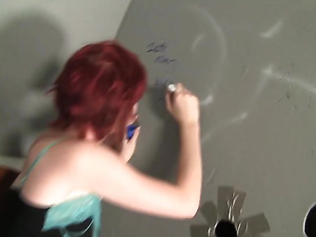 Pink pussy redhead Zoey Nixon gives a glory hole BJ