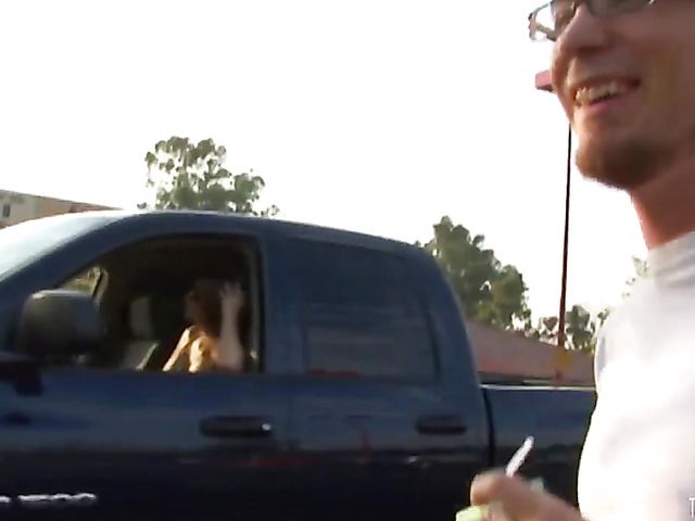 Lucky nerd fucks hot skinny MILF in her shaved pussy
