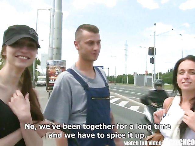 Czech couple have public sex for cash