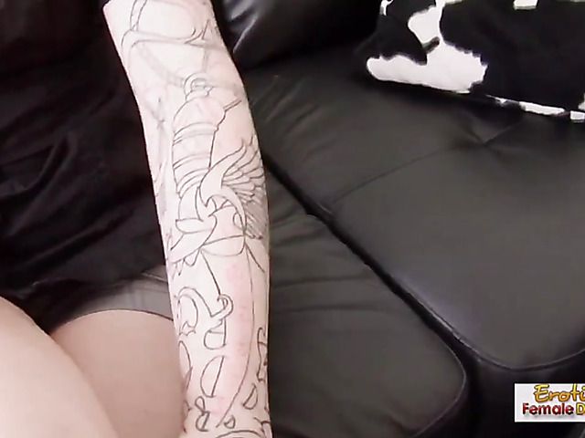 Tattooed MILF has sex with a nerdy boy