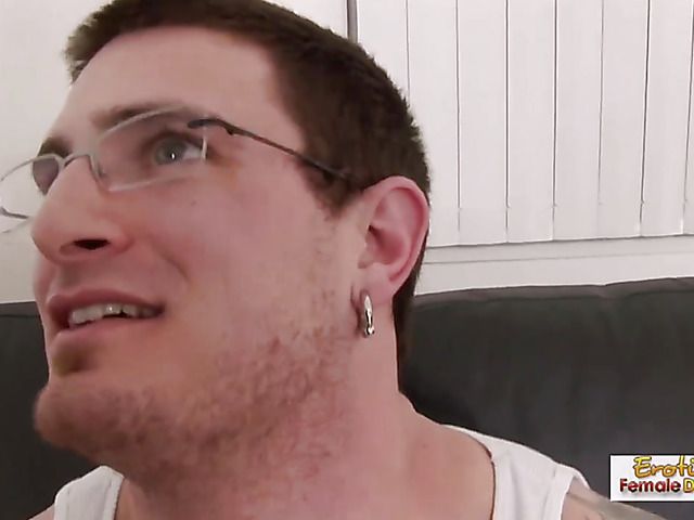 Tattooed MILF has sex with a nerdy boy
