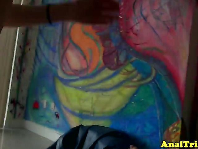 Nerdy teen gets anal banged from your perspective