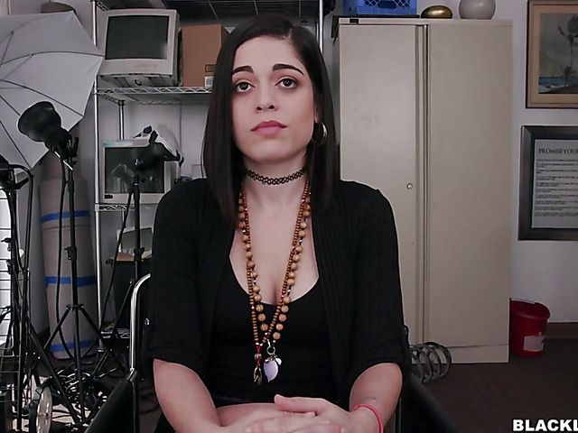 Slutty white girl Jen interracial casting in POV