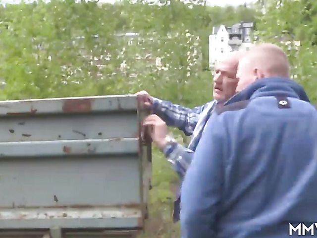 German MILF gets double fucked and cum covered