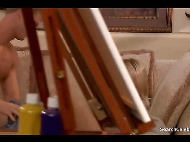 Erotic scene with a lovely blonde doing it with passion