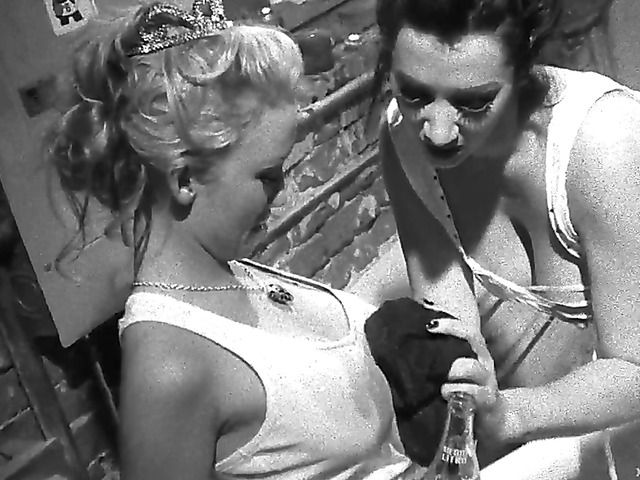 Huge tits lesbian babes get all wet