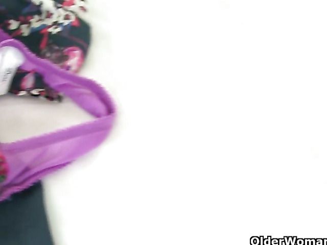 Naughty older women stroke their pussies again