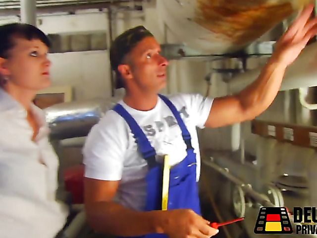 Man in uniform pounds hot german slut