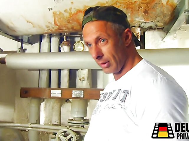 Man in uniform pounds hot german slut