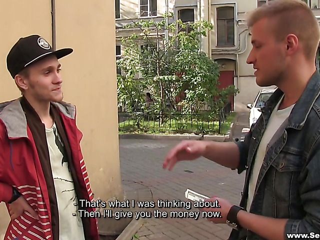 Busty Russian girlfriend fucks a stranger for money