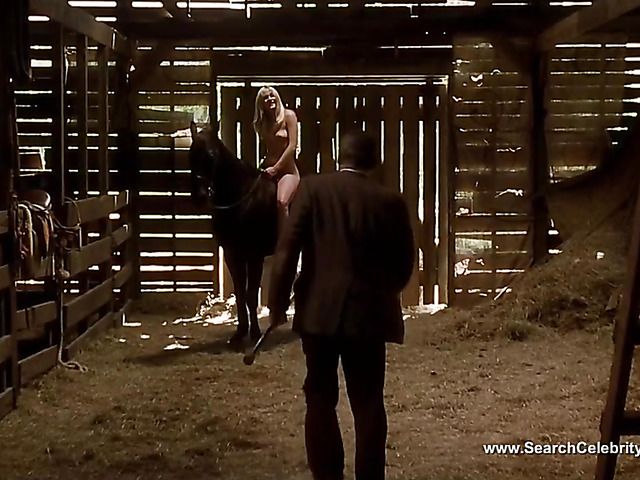 Skinny blonde actress sex scene in the barn