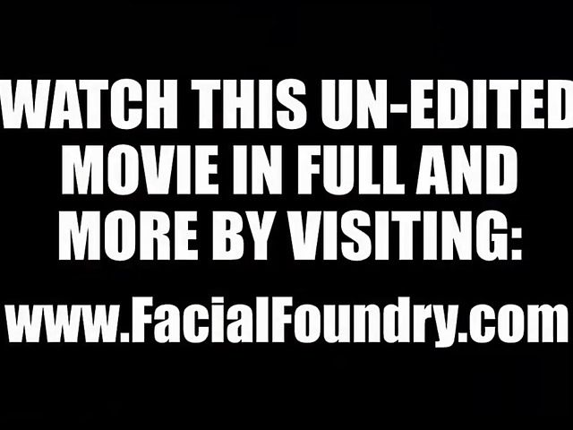 Brunette gets a throat fuck and takes a facial