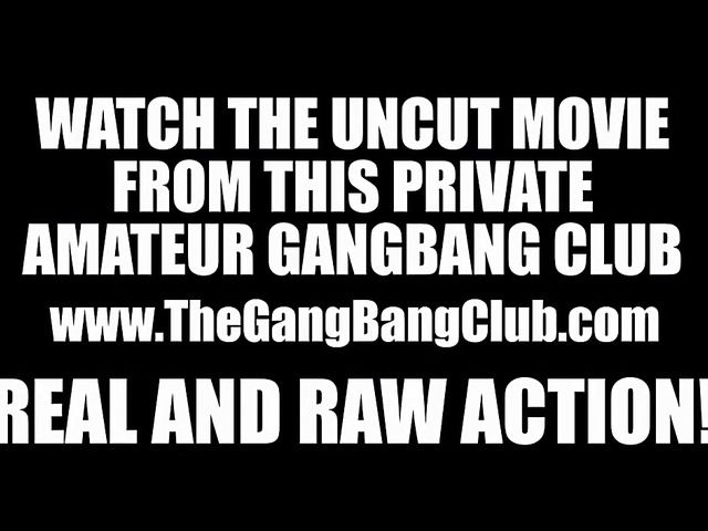 Amateur gangbang party with chubby British women