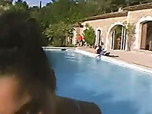 Horny couple love having hot sex outside