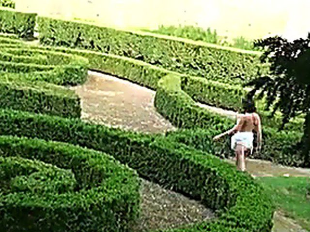 Hot slut gets cum over her white titties