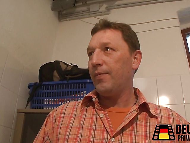 Skinny German MILF with a pierced clit rides a cock