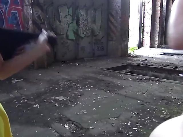 Hot German foursome in the derelict building