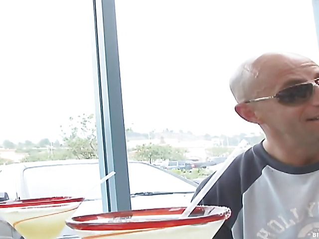 Gorgeous brunette with sexy tits gets her bald pussy poked