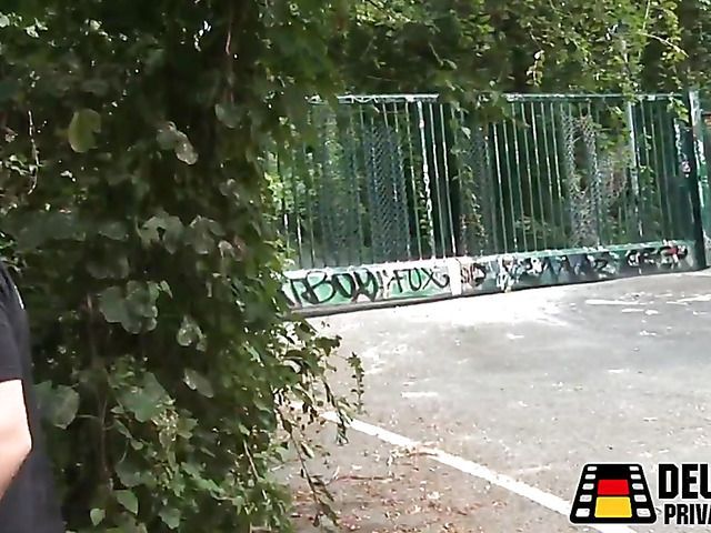 Chubby German hitchhiker gets screwed in the field