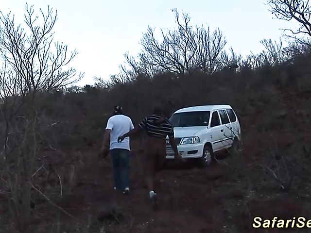 Black threesome in the bushes of Africa