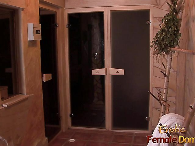 Tight blonde anal pounded in the sauna