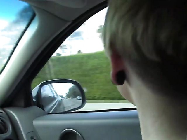 Sporty short hair teen Miley May picked up and banged