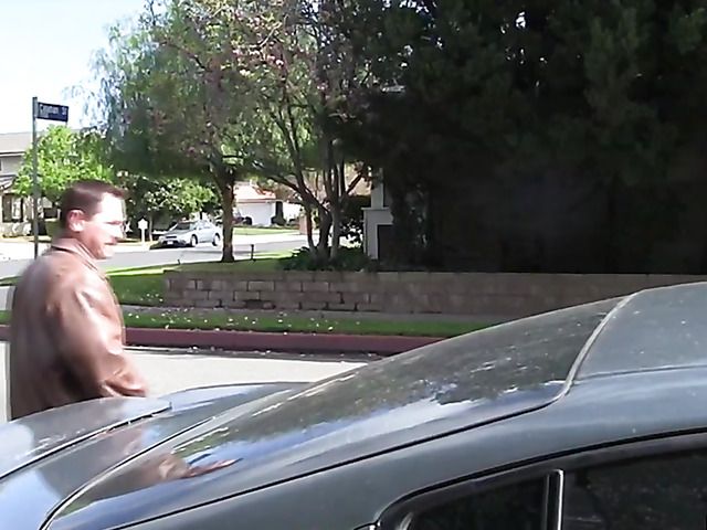 Sporty short hair teen Miley May picked up and banged