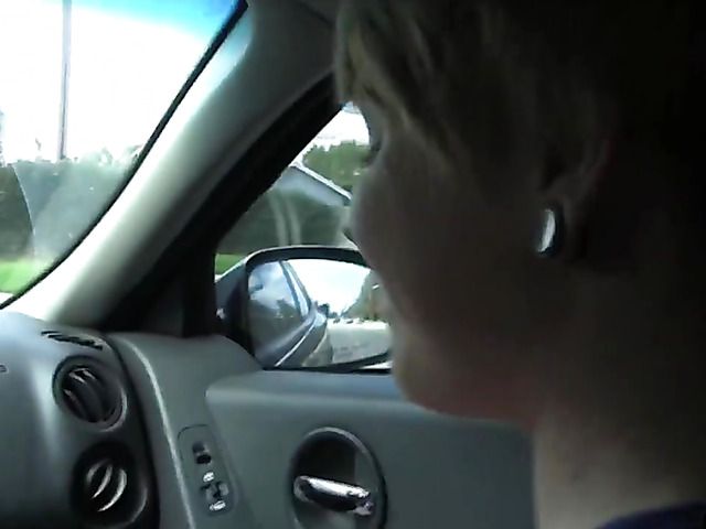 Sporty short hair teen Miley May picked up and banged