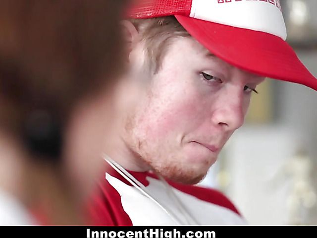 Cute teen school girl Joseline Kelly gets her tiny pussy poked