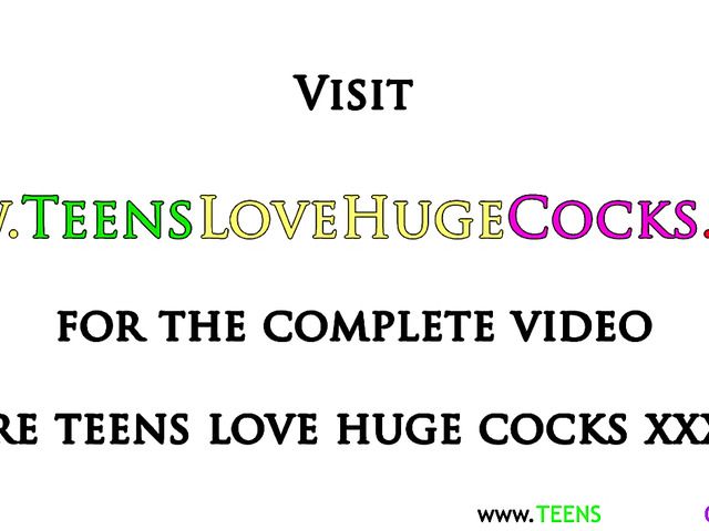 Charming blonde teen big cock fucked