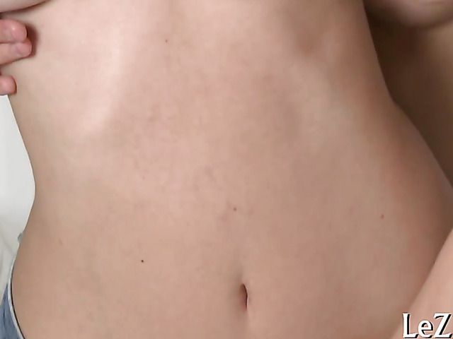 Blonde and redhead lesbian love in jeans