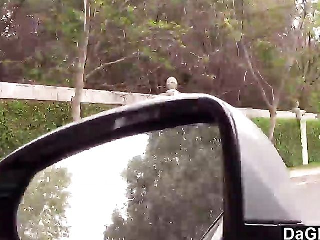 Young skinny hitchhiker Alexa Grace sucks and fucks POV